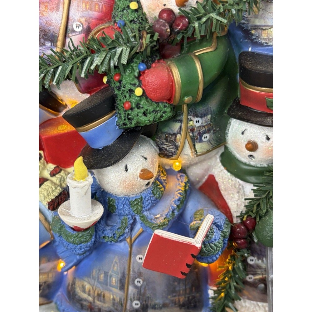 Thomas Kinkade 2009 Bradford Exchange Home For The Holiday Snowman Tree #A0796 - Picture 7 of 16